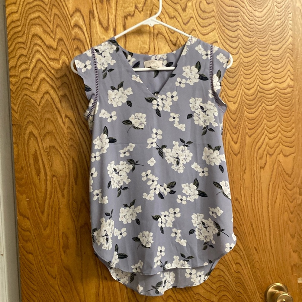 Loft purple floral top